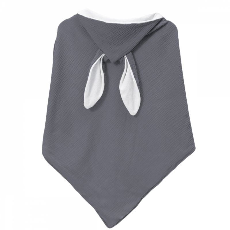 Cape de bain - 75 x 75 cm - Lapin - Gris