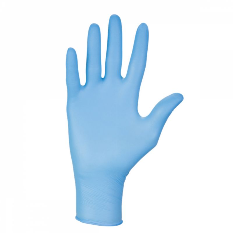 Boite de 200 gants nitrile jetables - non poudrés - Bleu - L