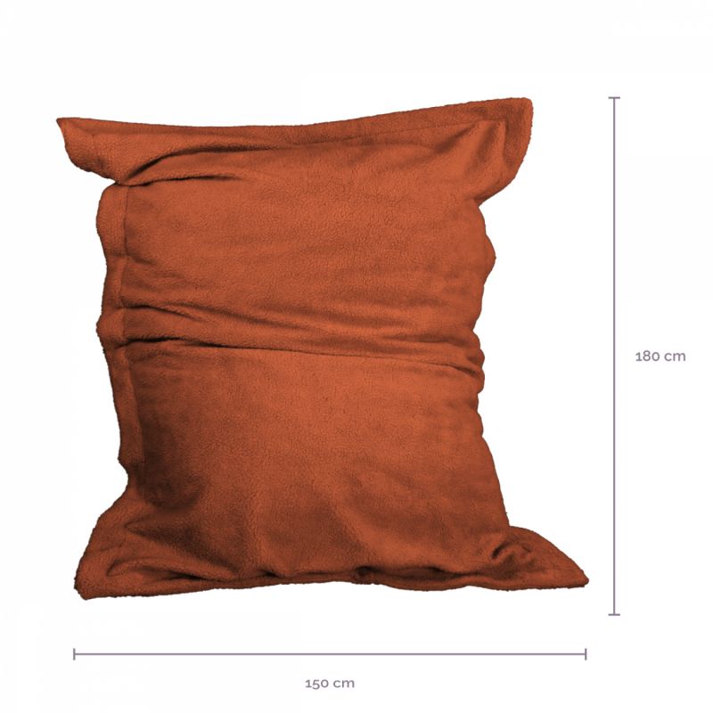 Pouf XXL - 150 x 180 cm - Sherpa - Terracotta