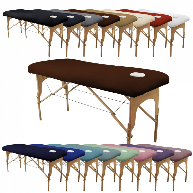 Drap-housse pour table de massage - Éponge - Marron foncé