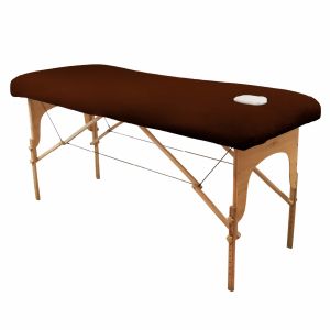 Drap-housse pour table de massage - Éponge - Marron foncé