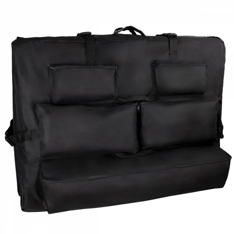 Housse de transport pour table de massage avec rangements - Noir