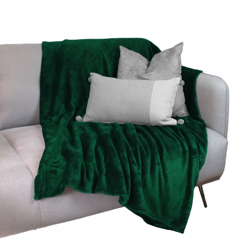 Plaid flanelle XL - 220 x 240 cm - Vert