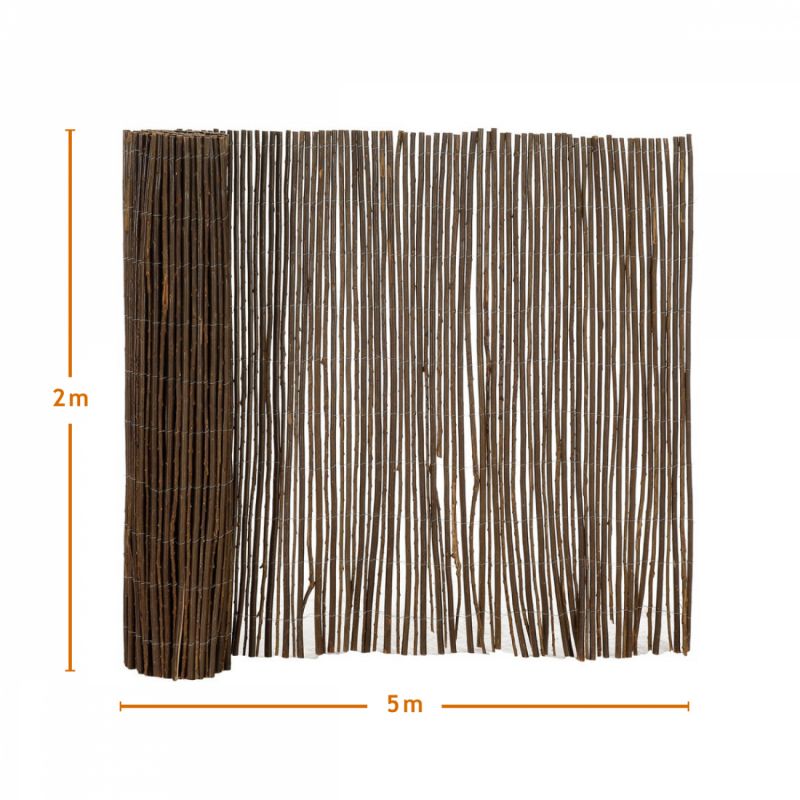 Canisse en osier naturel - 2 x 5 m