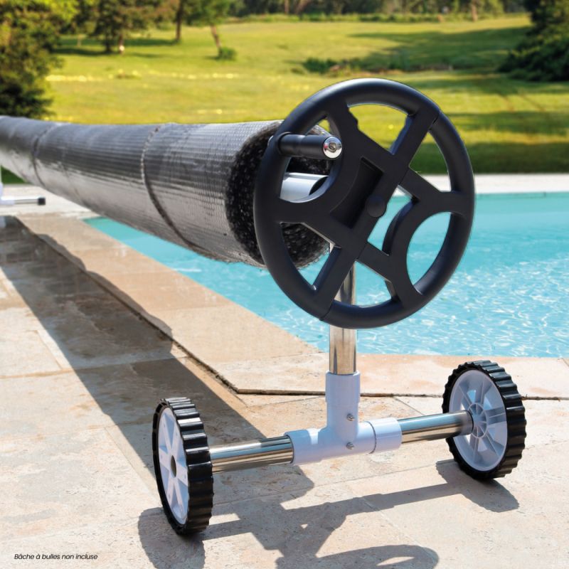 Enrouleur de bâche à bulles pour piscine enterrée
