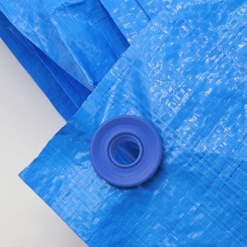 Lot de 60 oeillets à clipser pour bâche - Plastique - Bleu