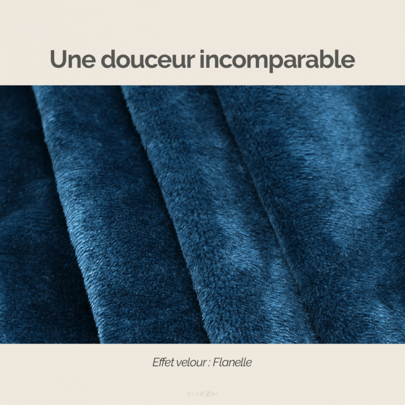 Plaid avec manches - Flanelle - Enfant - Bleu