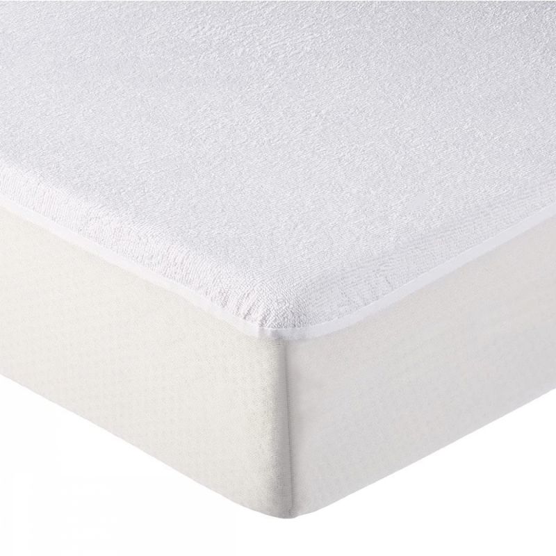 Lot de 2 alèses imperméables - Coton et TPU - 90 x 190 cm - Blanc