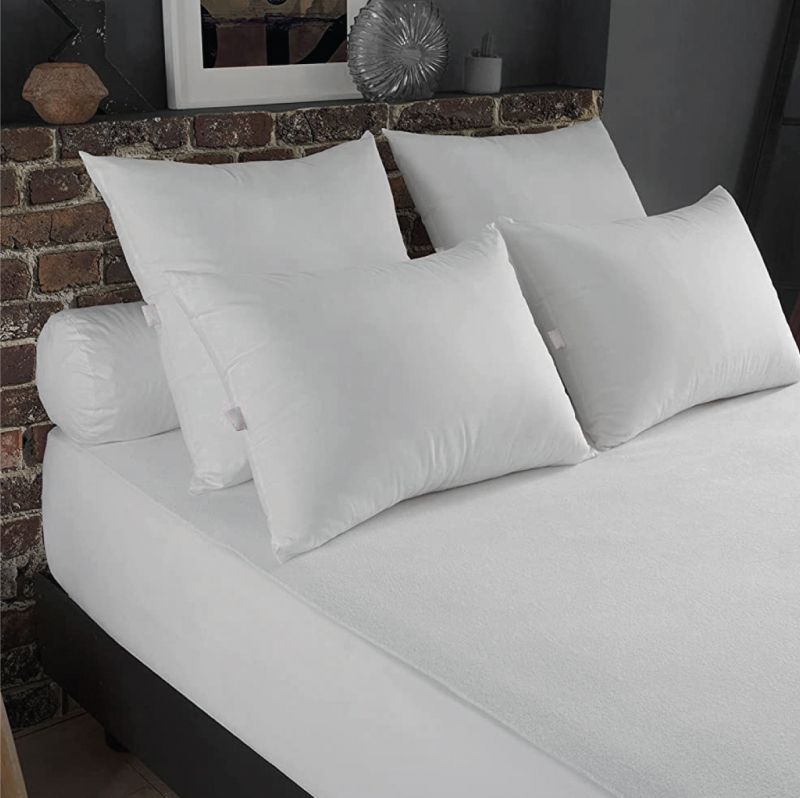 Lot de 2 alèses imperméables - Coton et TPU - 90 x 190 cm - Blanc