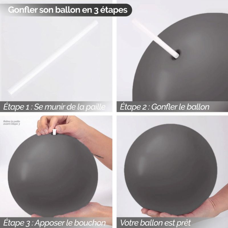 Lot de 2 ballons de pilates - 25 cm - Gris