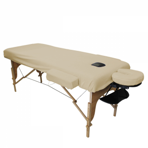 Kit complet de housses pour table de massage - Confort Plus - Éponge - Beige