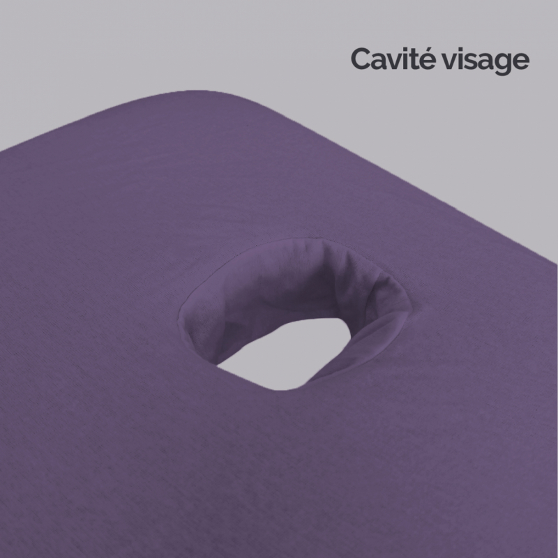 Drap-housse pour table de massage - Confort Plus - Éponge - Violet
