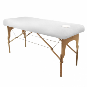Drap-housse pour table de massage - Confort Plus - Éponge - Blanc