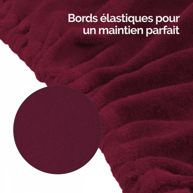 Kit complet de housses pour table de massage - Confort Plus - Éponge - Prune