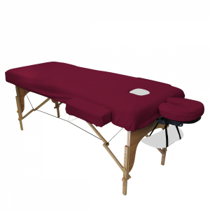 Kit complet de housses pour table de massage - Confort Plus - Éponge - Prune