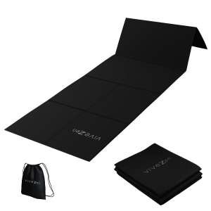 Tapis de yoga pliable - 61 x 183 cm - Noir