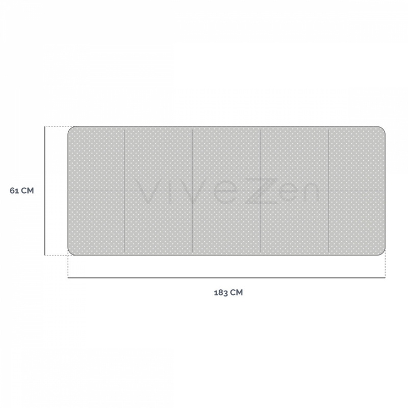 Tapis de yoga pliable - 61 x 183 cm - Gris