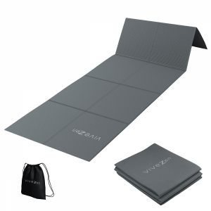 Tapis de yoga pliable - 61 x 183 cm - Gris