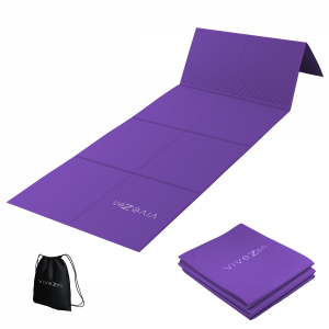 Tapis de yoga pliable - 61 x 183 cm - Violet
