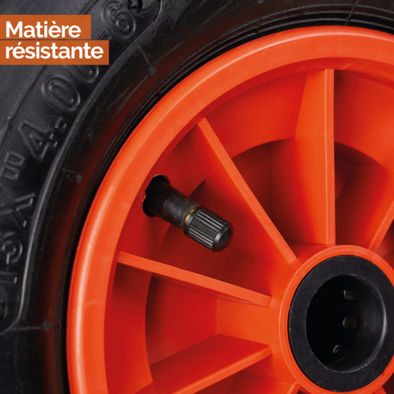 Roue gonflable pour brouette - 4.00 - 6 - Alésage 20 mm