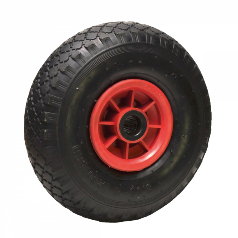 Roue gonflable pour chariot - 3.00 - 4 - Alésage 25 mm