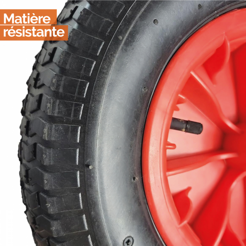 Roue gonflable pour brouette - 3.25 / 3.00 - 8 - Alésage 10 mm