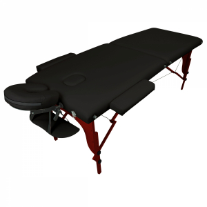 Table de massage bois foncé - 2 Zones - Noir