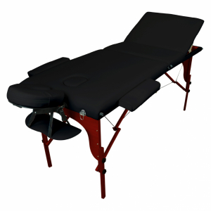 Table de massage bois foncé - 3 Zones - Noir
