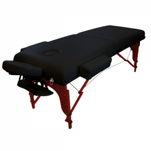 Table de massage bois foncé confort plus - 2 Zones - Noir