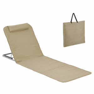 Tapis de plage avec dossier - Beige