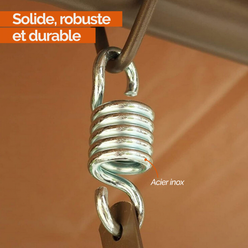 Lot de 2 crochets à ressort pour suspension