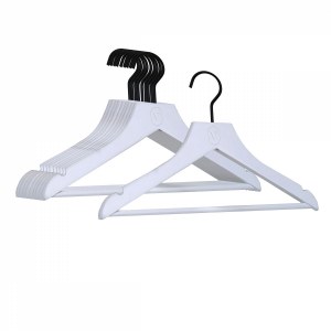 Lot de 10 cintres pour enfant premium - Blanc