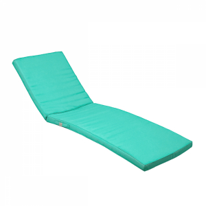 Coussin pour bain de soleil déhoussable - 183 x 60 cm - Bleu turquoise