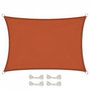 Voile d'ombrage rectangulaire - 3 x 4 m - Terracotta