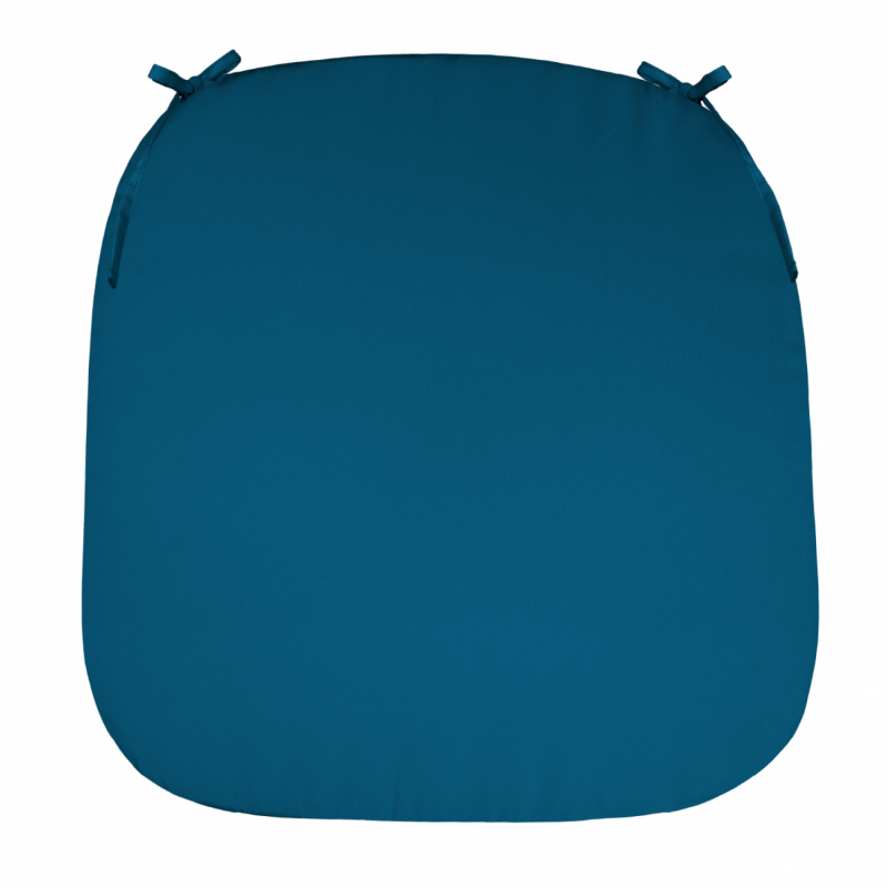Lot de 4 galettes déhoussables pour chaise - Bleu azur