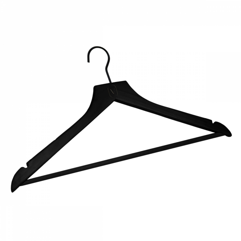 Lot de 10 cintres pour adulte premium - Noir