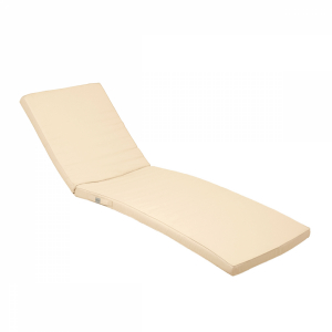 Coussin pour bain de soleil déhoussable - 183 x 60 cm - Beige