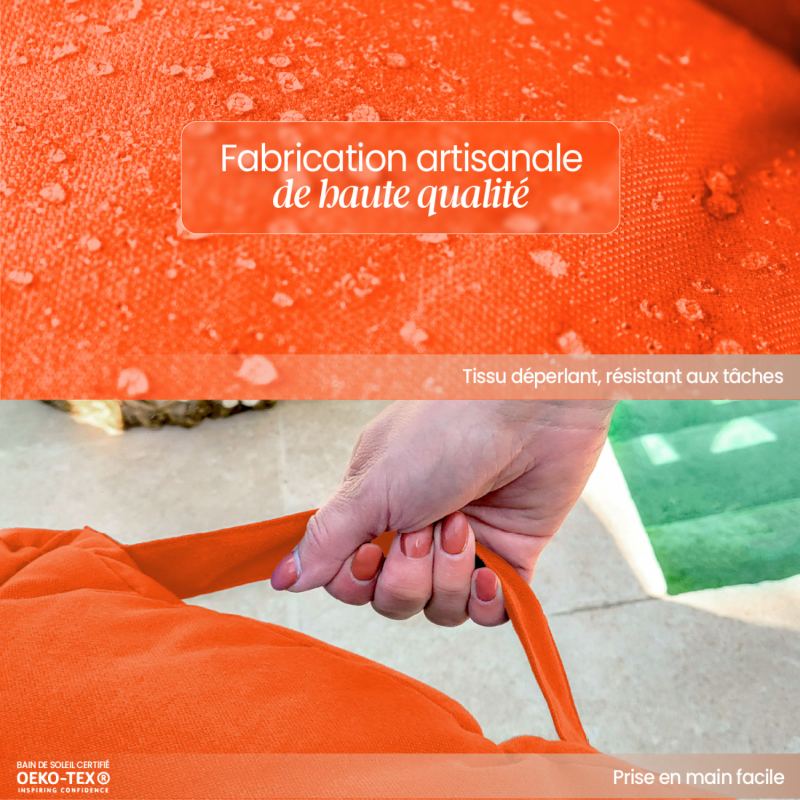 Kit de coussins capitonnés pour palette - Orange