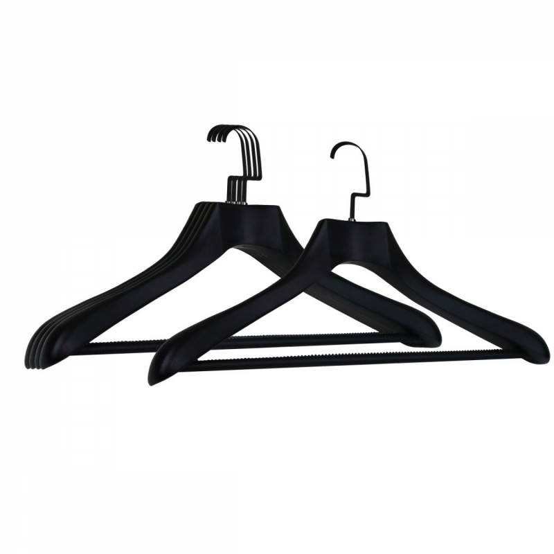 Lot de 4 cintres pour manteau adulte premium - Noir