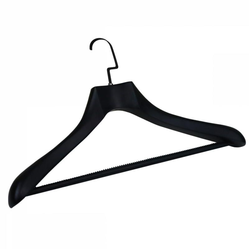 Lot de 4 cintres pour manteau adulte premium - Noir