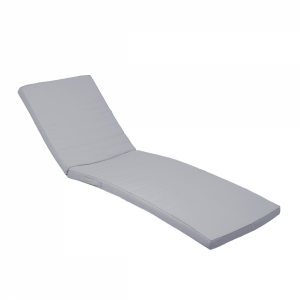 Coussin pour bain de soleil déhoussable - 183 x 60 cm - Gris clair