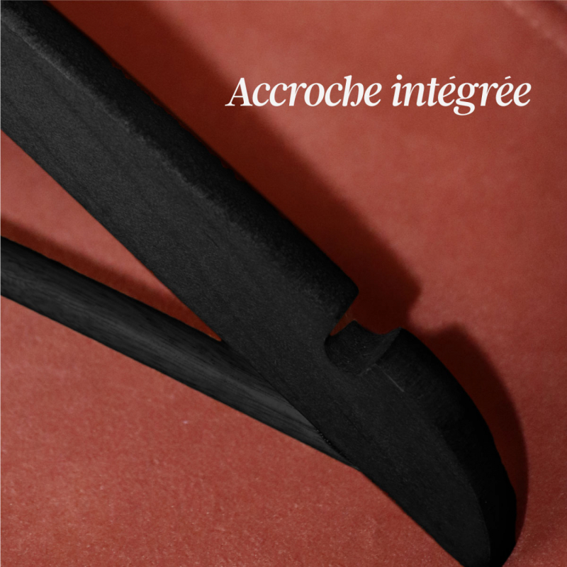 Lot de 10 cintres pour enfant premium - Noir