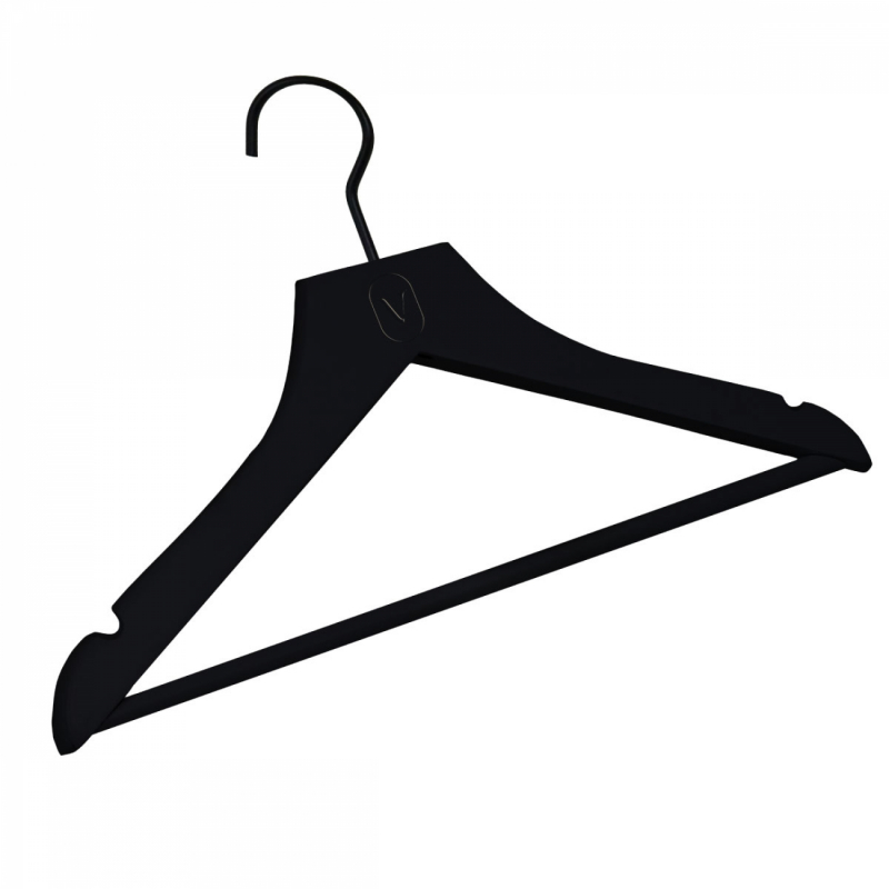 Lot de 10 cintres pour enfant premium - Noir