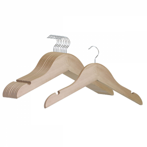 Lot de 10 cintres pour bébé - Bois clair