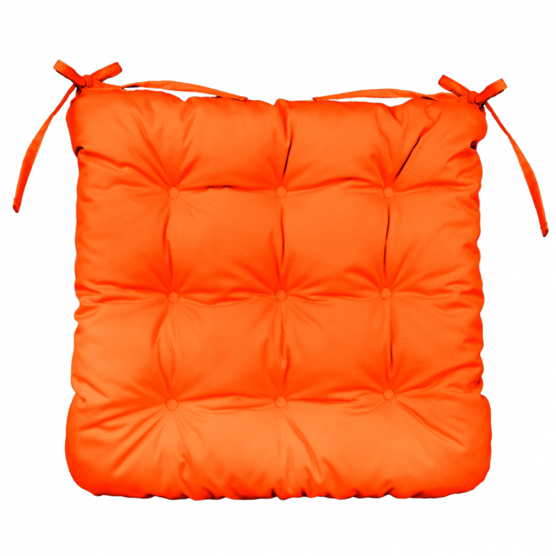 Lot de 4 galettes capitonnées pour chaise - Orange