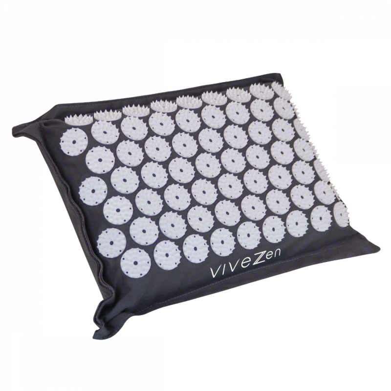 Oreiller d'acupression - 40 x 30 cm - Gris et blanc