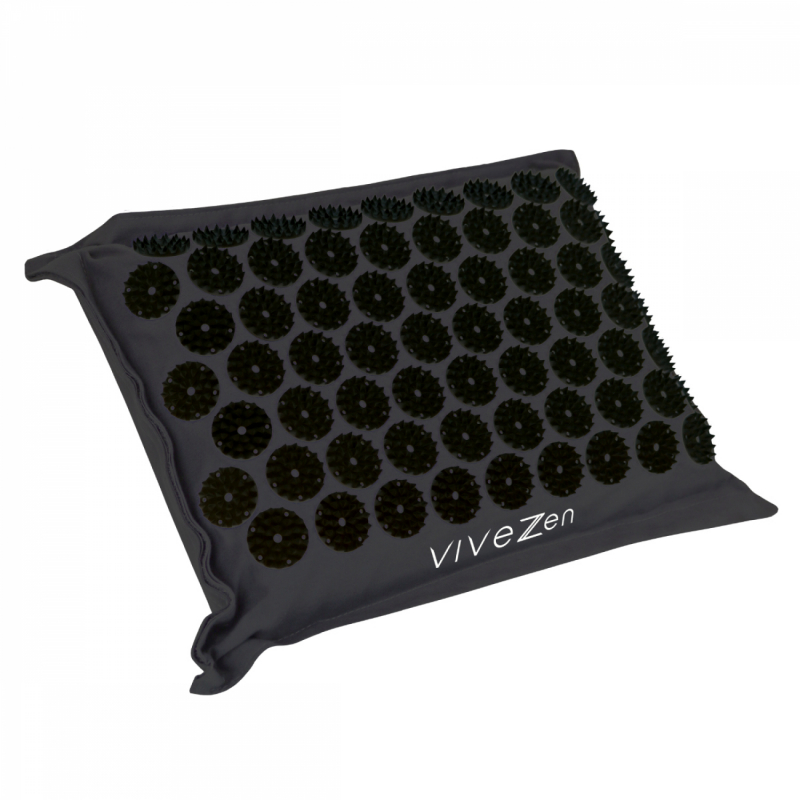 Oreiller d'acupression - 40 x 30 cm - Gris et noir