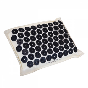 Oreiller d'acupression - 40 x 30 cm - Beige et noir