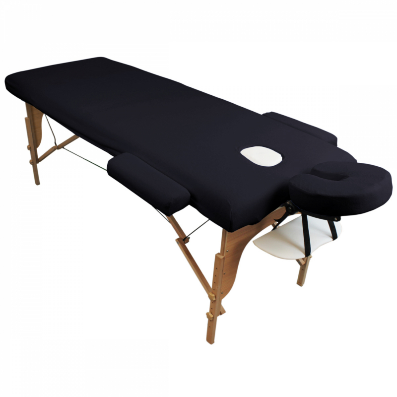 Kit complet de housses pour table de massage - Éponge - Gris anthracite