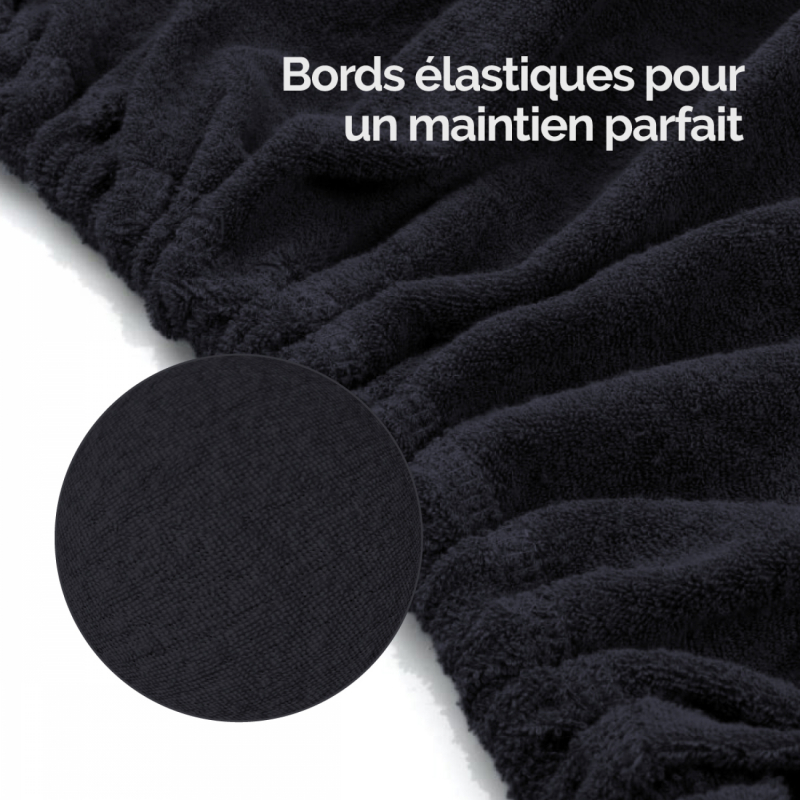 Kit complet de housses pour table de massage - Éponge - Gris anthracite